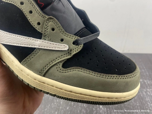 Official Maikesneakers OLIVE' DM7866-002 SP SCOTT TRAVIS X 'BLACK JORDAN 1 OG AIR LOW 0729